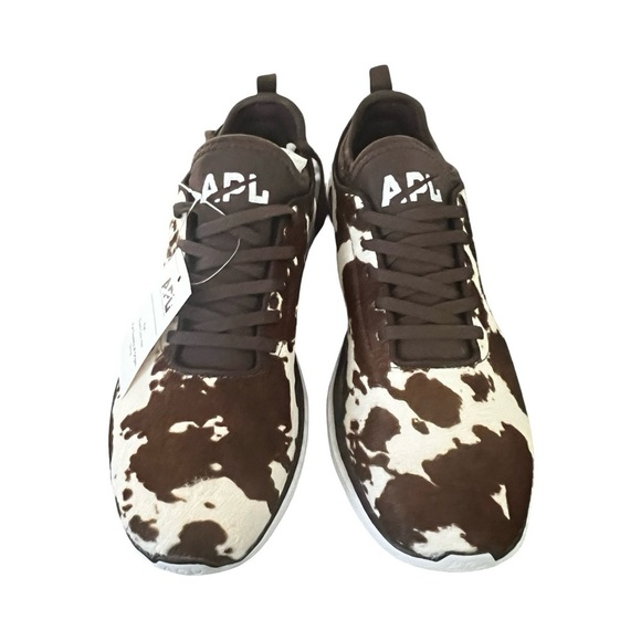 NEW APL Phantom Techloom Calf Hair Cow Print Sneakers Size 9.5 - Picture 2 of 7